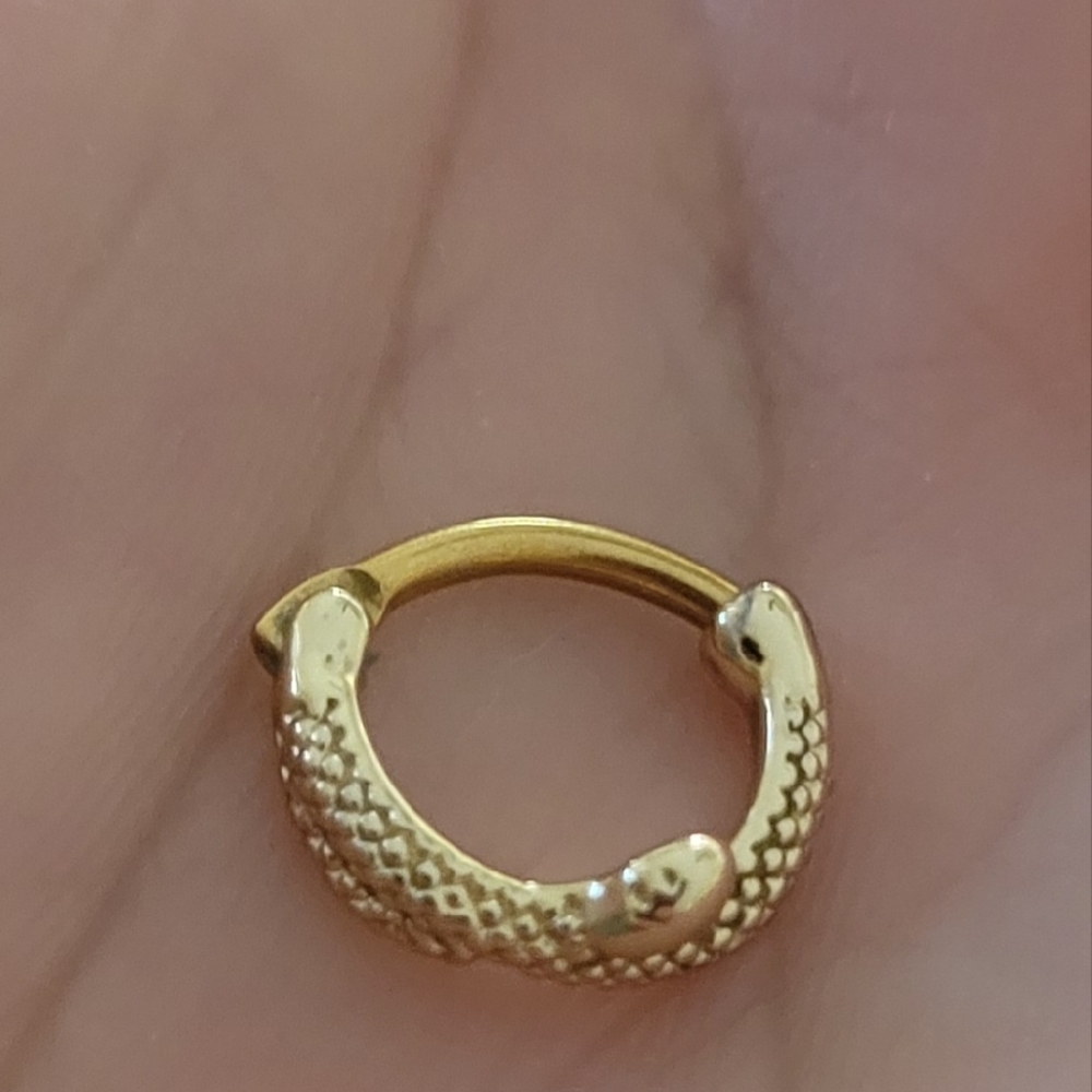 Gold Serpent Septum Clicker